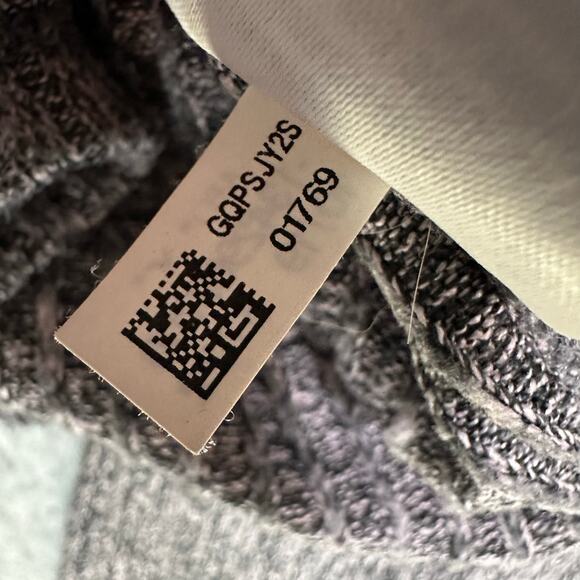 American Eagle T-Shirt Gray Womens S Cropped Ribbed Knit Pullover Long Sleeve - Picture 8 of 9